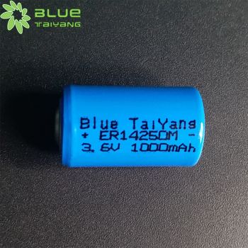 鋰亞功率型電池 ER14250M 3.6V 1000mAh 3.6V 圓柱形鋰亞硫酰氯電池