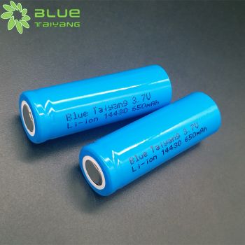 14430 650mah 3.7V 異形圓柱形鋰離子電池