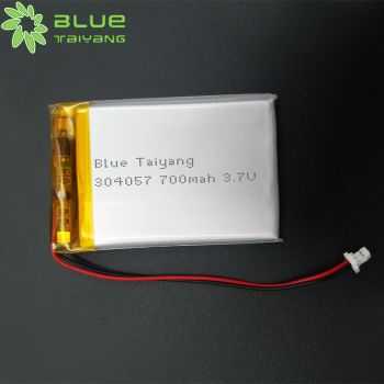 304057 可充電聚合物鋰電池 700mAh 3.7V LED照明超薄鋰離子電池