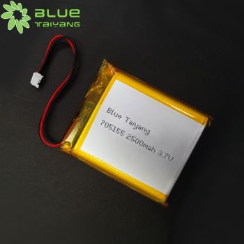 定制聚合物三元可充電池705155 3.7v 2500mAh 導航儀網絡設備鋰電池