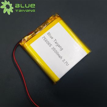 756065 可充電聚合物鋰電池 3500mAh 3.7V 點(diǎn)菜機(jī)付款機(jī)器聚合物鋰電池