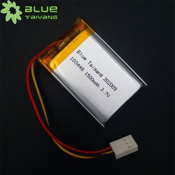 LP103448 1500mah 3.7V 帶彩排連接線鋰聚合物電池