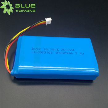 7.4v 10000mAh LP2260103 2s1p 10ah聚合物大容量鋰電池