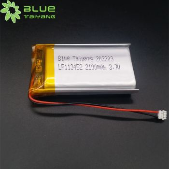 113452 2100mah 3.7V 打樣定制醫(yī)療美容儀器類聚合物鋰電池