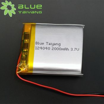 LP124040 可充電聚合物鋰電池 2000mAh 3.7V 氧氣泵增氧泵小型氣泵鋰電池