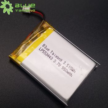 950mah 3.7V 鋰離子聚合物電池 LP553443 AI電子產(chǎn)品聚合物鋰電池