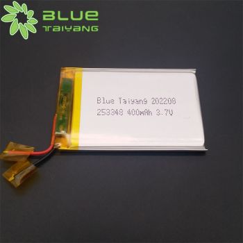 LP253348 400mah 3.7V 超薄聚合物鋰電池 用于行車記錄儀、胸牌、LED化妝鏡