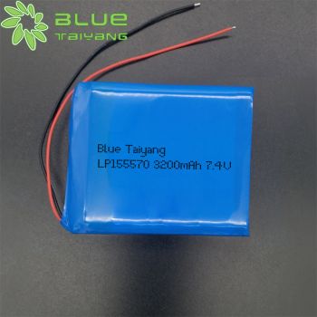 LP155570 3200mah 7.4v 智能穿戴領域聚合物鋰電池