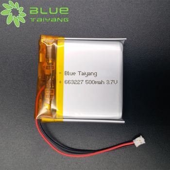 智能杯保溫瓶聚合物電池 663227 3.7v 500mah 可充電鋰離子電池