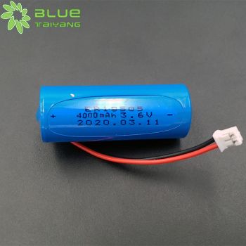 ER18505 3.6V 4000mAh 有帶端子線鋰亞硫酰氯電池