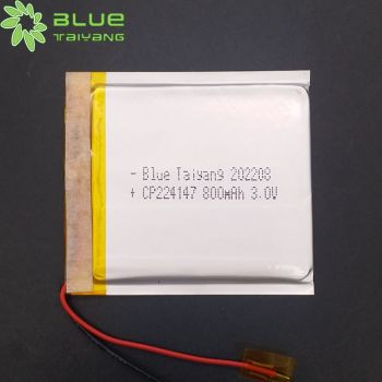 發(fā)光服超薄鋰錳電池 CP224147 800mah 3.0V 一次性鋰二氧化錳電池