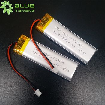 長條形檢測儀器醫(yī)用內(nèi)窺鏡內(nèi)置鋰電池LP541753 500mah 3.7V 聚合物鋰電池