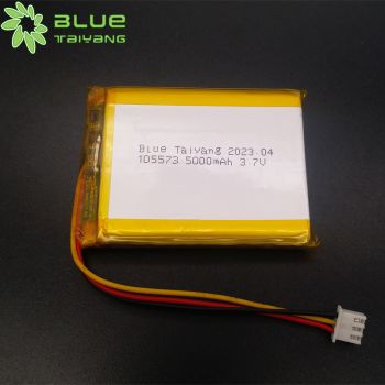 105573 3.7v 5000mAh 軟包空調(diào)服聚合物鋰電池 行車(chē)記錄儀充電電池三元鋰電芯