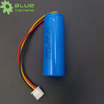 可充電 18500 1900mah 3.7V 圓柱形鋰離子電池帶3P-2.54插頭線