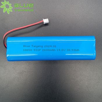 4-18650 2600mah 14.8v鋰離子電池組 掃地機器人長條形大容量鋰電池