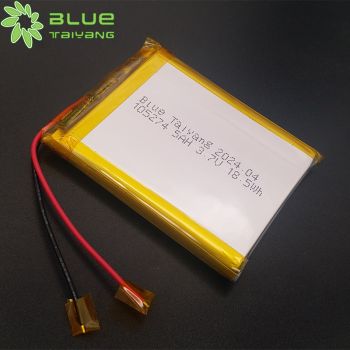 105274 聚合物鋰電池 5000mah 3.7V 18.5wh 移動(dòng)電源 5ah LED光源監(jiān)控內(nèi)置鋰電池