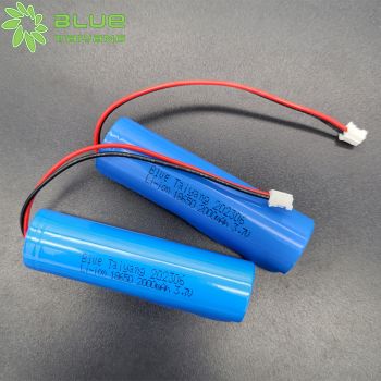 18650 2000mah 3.7V 帶端子線圓柱形鋰離子電池